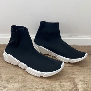 Pretty little thing Black Sock Sneakers